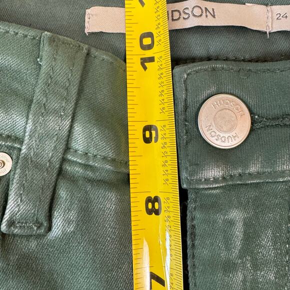 Hudson NWT Womens Size 24 Barbara High Rise Coated Boot Cut Jeans Wicked Holiday - Picture 12 of 15